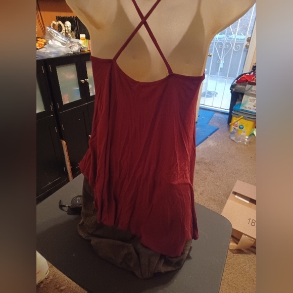 Beautiful Burgundy Spaghetti Strap Top - Picture 3 of 6